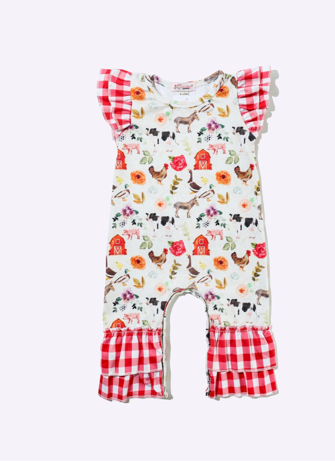 Floral Farm Baby Romper