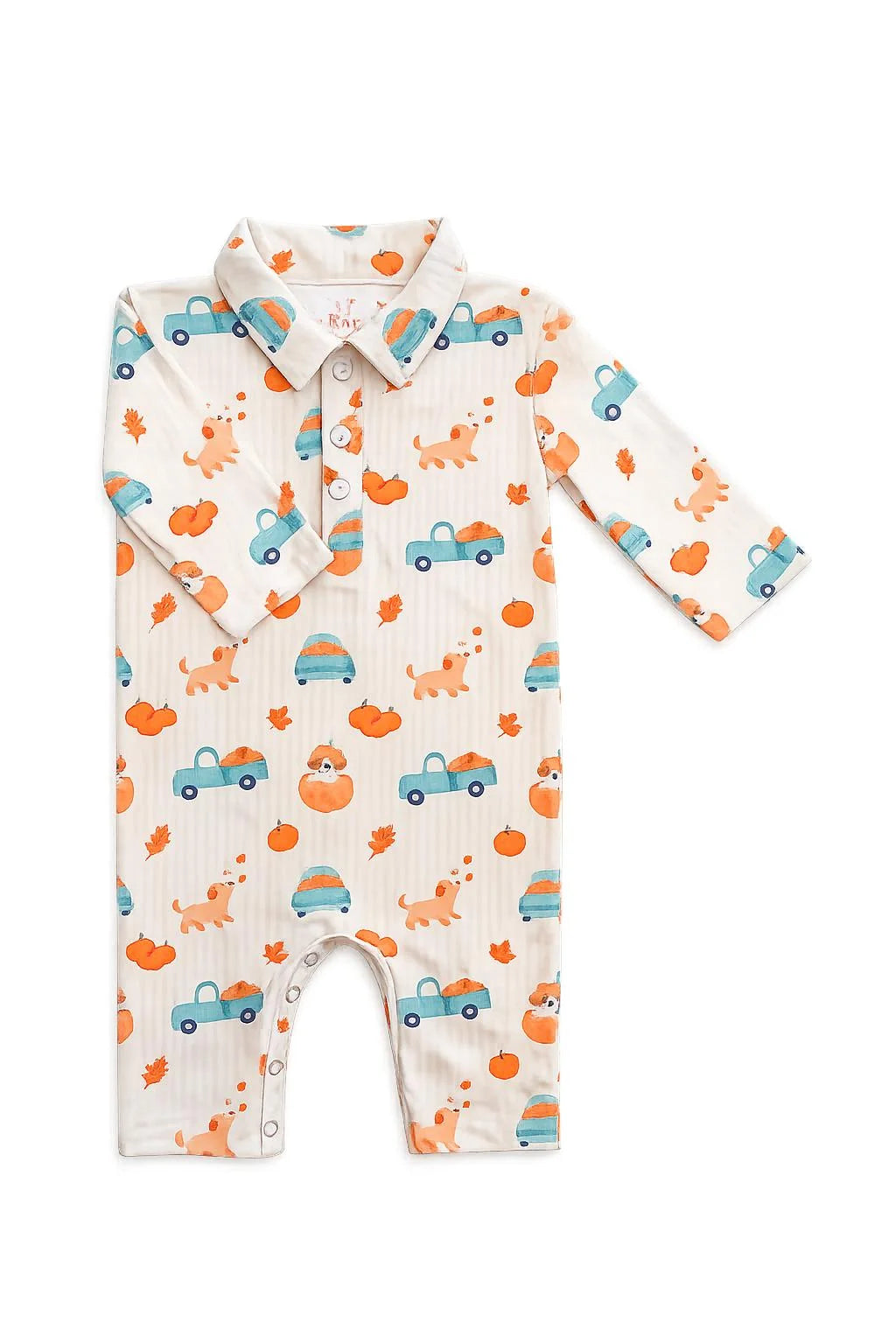 Pumpkin Spice Pup Polo Romper