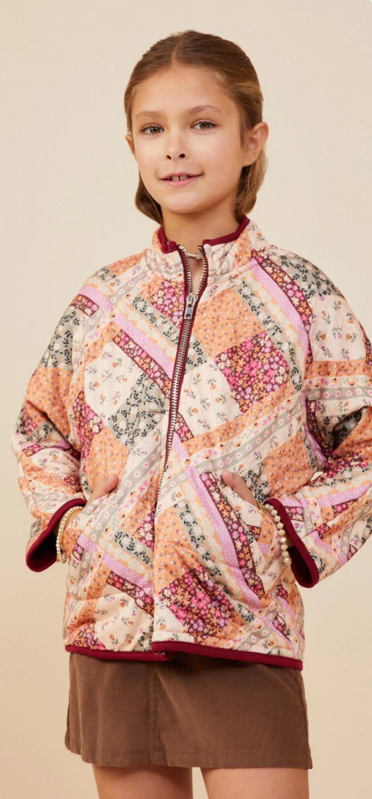Patch Print Quilted Jacket