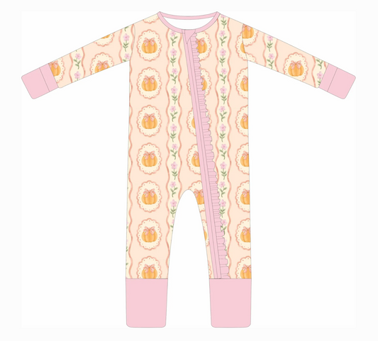 Pumpkin Spice Ruffle Zip