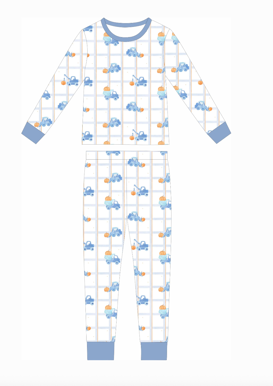 Pumpkin Construction Long Sleeve & Long Pants
