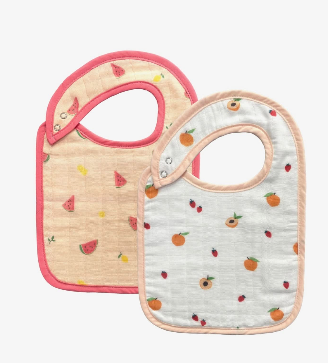 Watermelon & Peach Bib Set