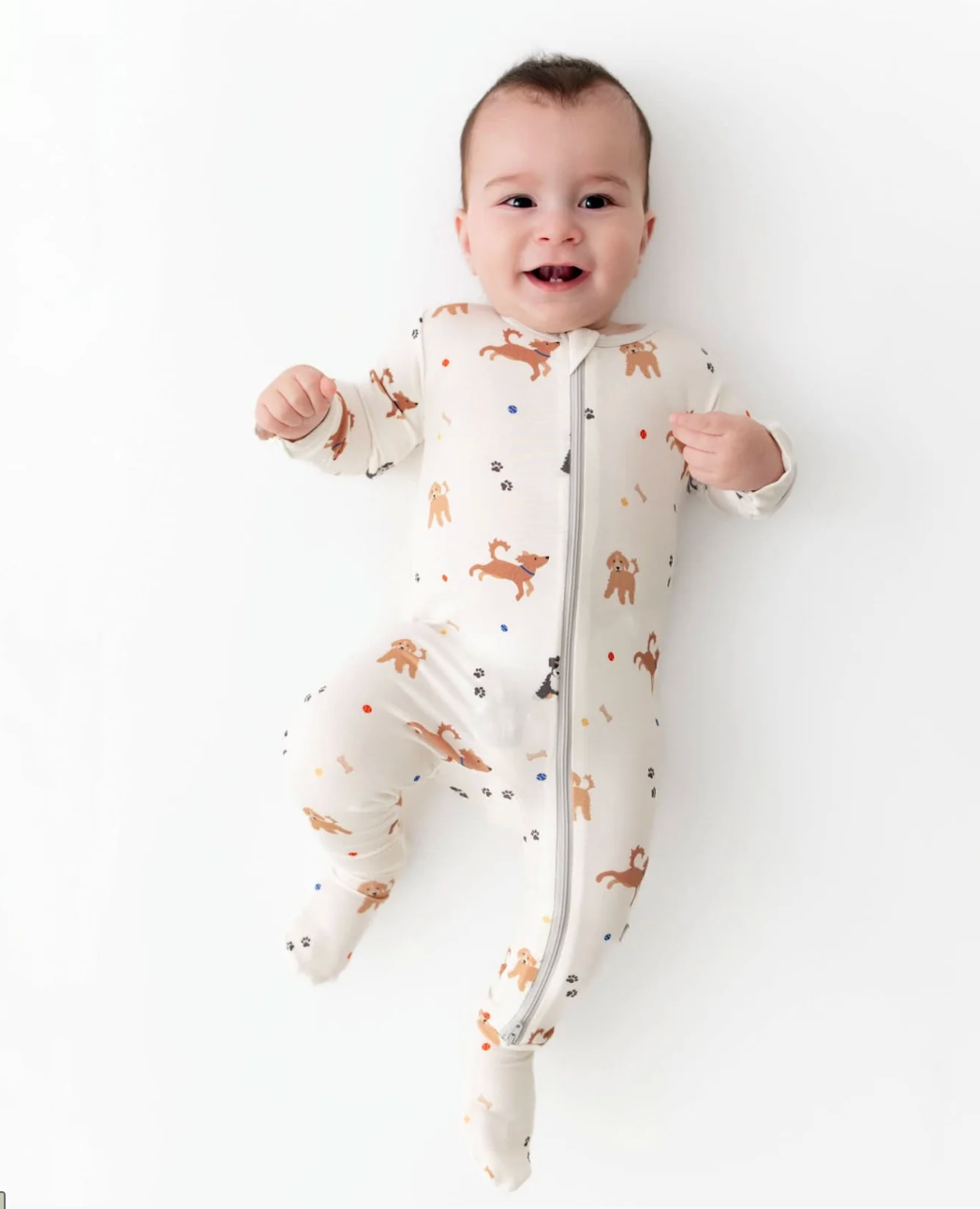 Dogs Zippered Footie