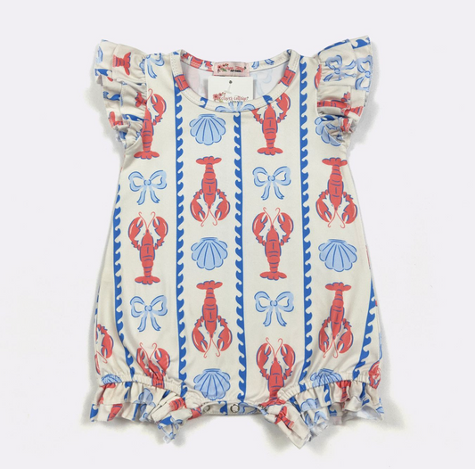 Lobster Coquette Baby Romper