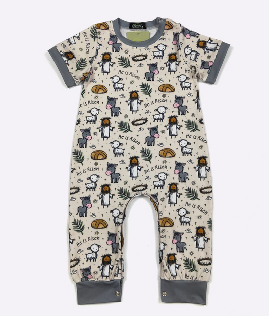 He Is Risen Boy Romper