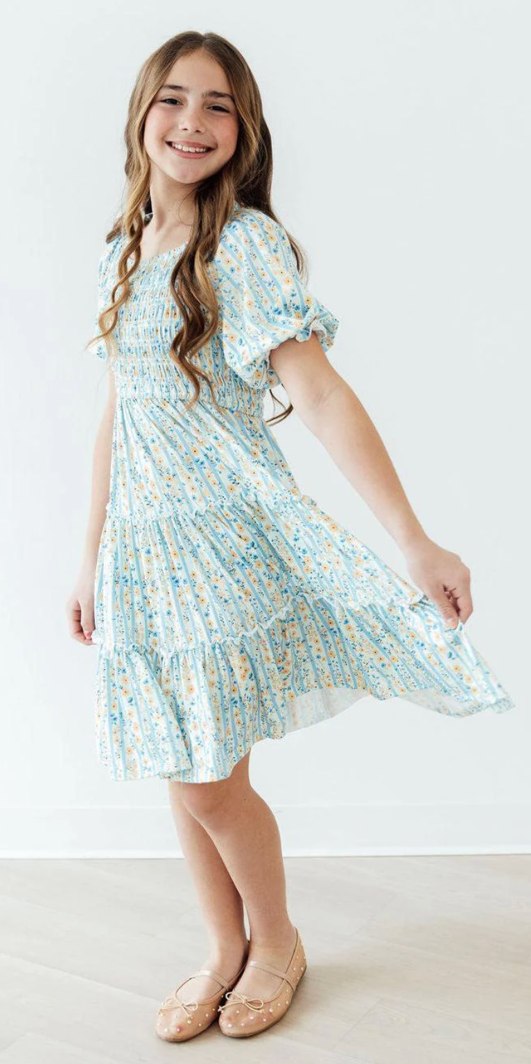 Buttercup Blooms Smocked Ruffle Dress