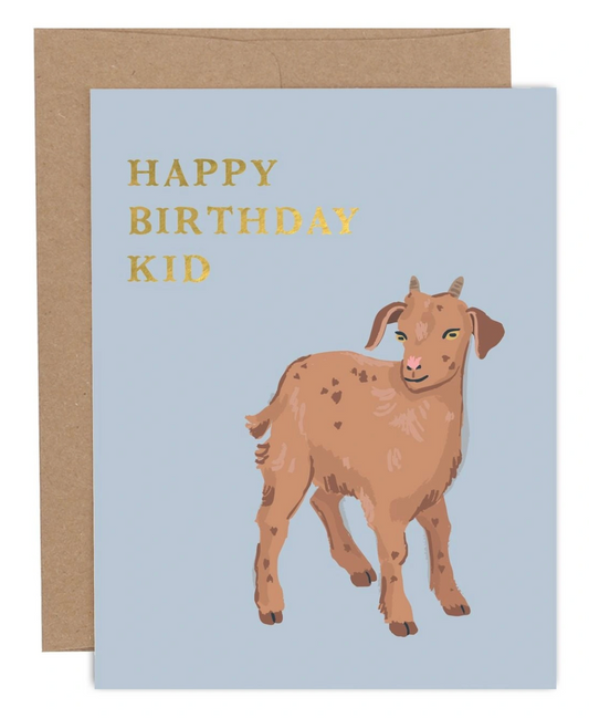 Happy Birthday Kid Goat Greeting Card