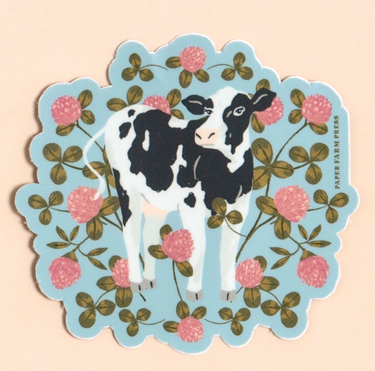 Milk Cows and Flowers Decal Sticker