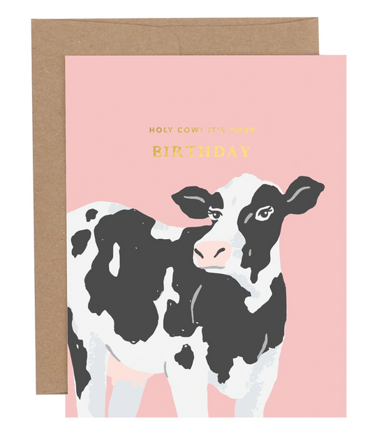 Holy Cow Birthday Greeting Card
