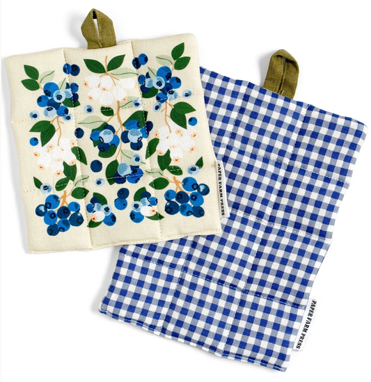Blueberry Field Pot Holder Set