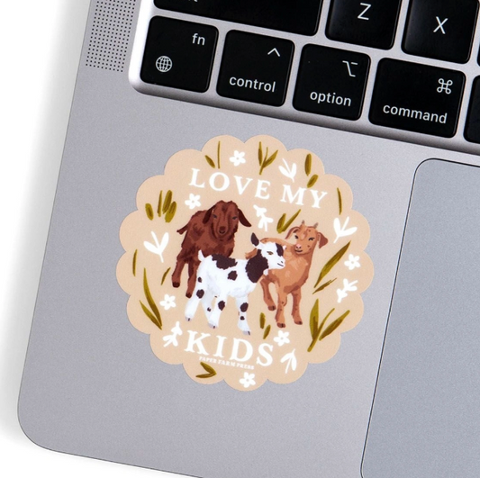 Love My Kids Goats Decal Sticker