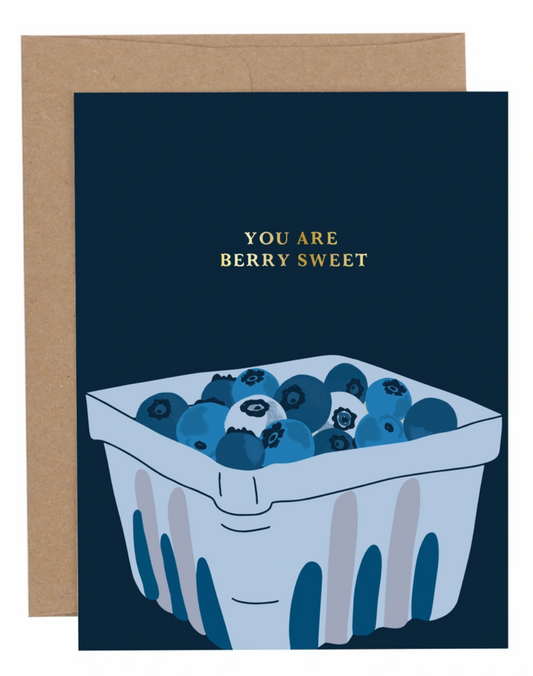 You are Berry Sweet Blueberry Greeting Card