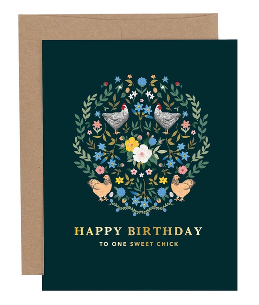 Happy Birthday To One Sweek Chick Greeting Card