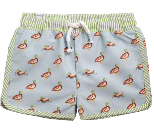 Mudpie Duck Print Swim Trunks