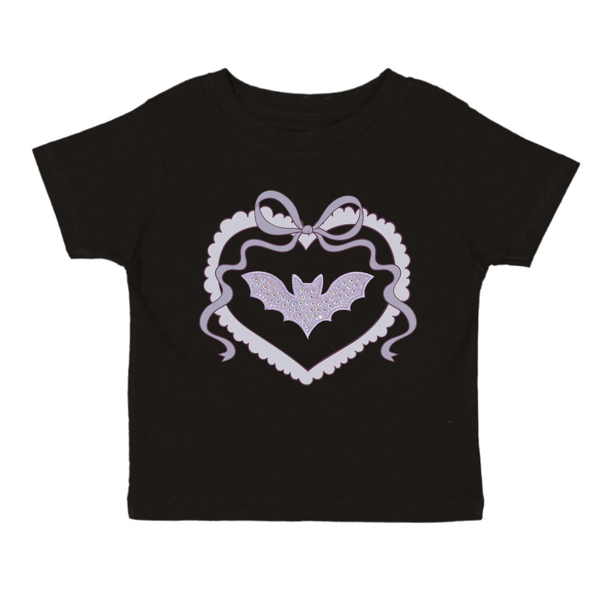 Rinestone Bat Patch Shirt
