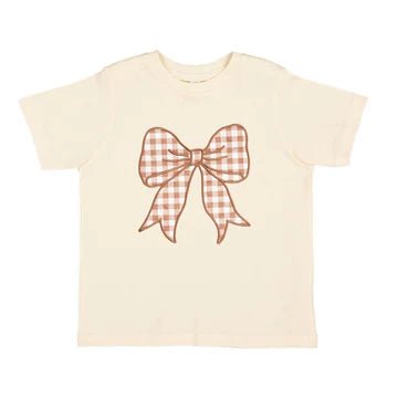 Gingham Bow Patch SS T-Shirt