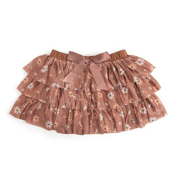 Ditsy Fall Floral Printed Tiered Tutu