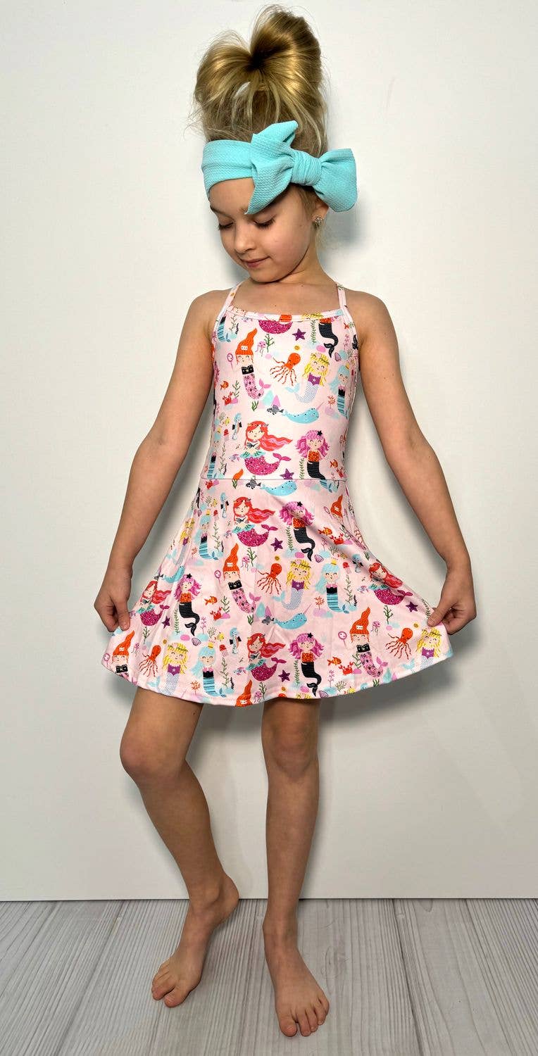 Mermaid Squad Athletic Girls Dress