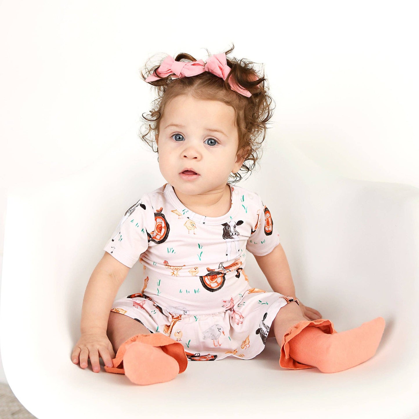 Millie Moo TUTU Bamboo Farm Baby Clothing Dress Outfit