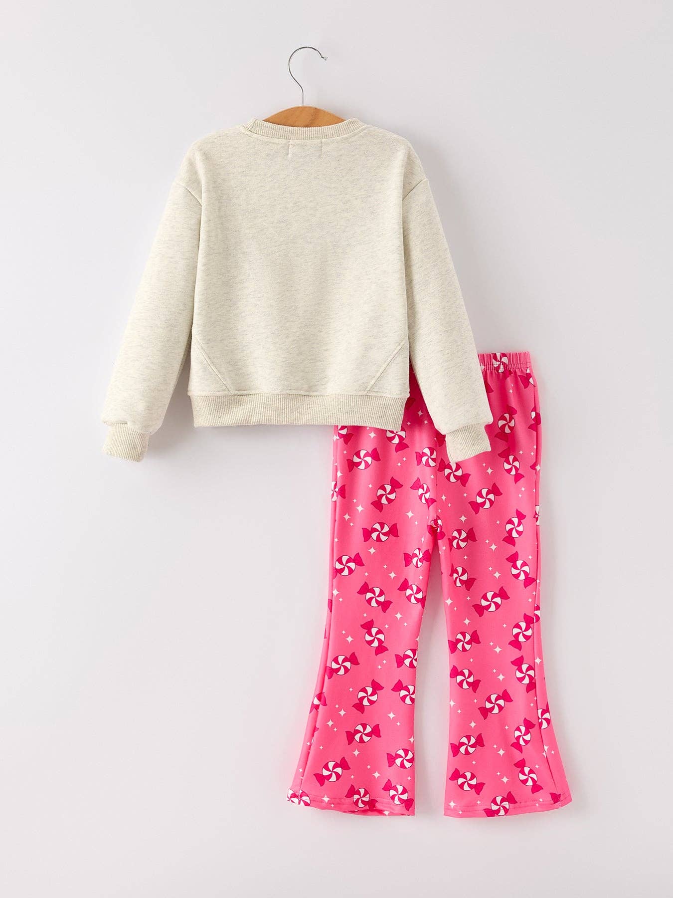 Winter Christmas "Little Sugar Plum" Embroidered Lollipop Chenille Patches Girls Set