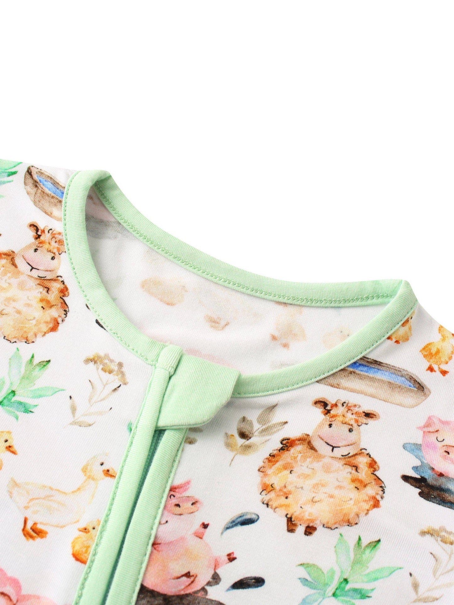 Charlie's Project Kids - Posh TOT Farmyard Fun Bamboo Baby Convertible Zippy Romper