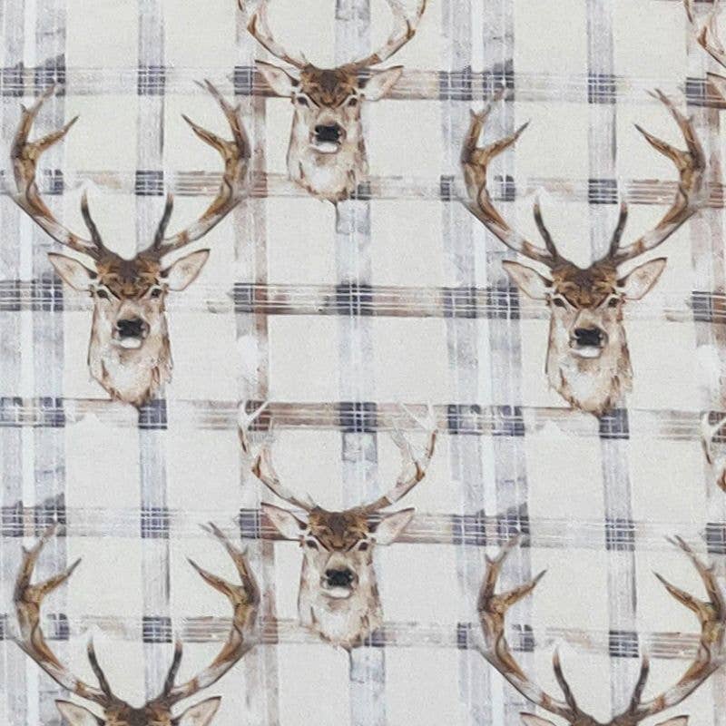 Plaid Deer LS Boy Romper
