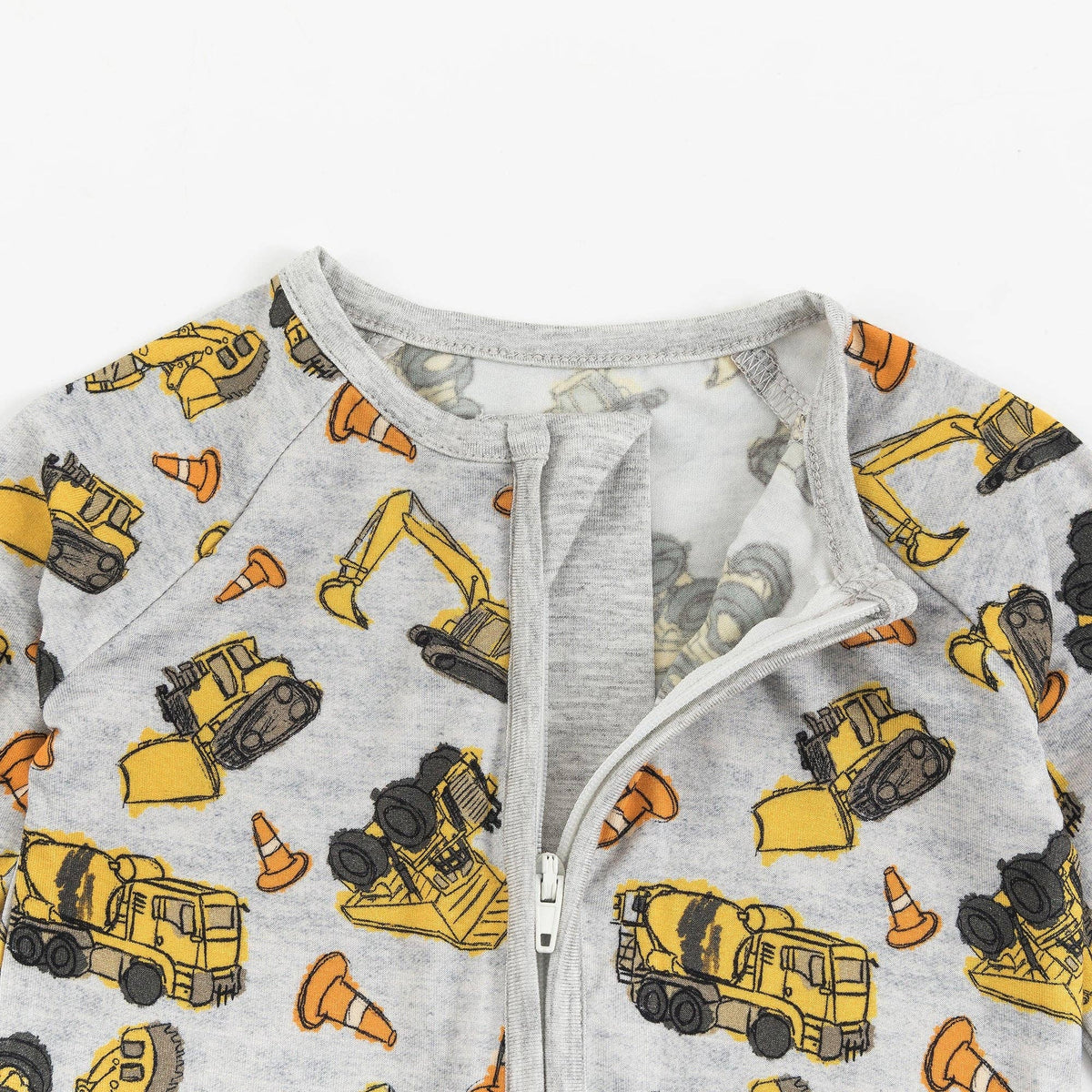 FancyPrince - Excavator Pattern Bamboo Viscose Zippy Romper