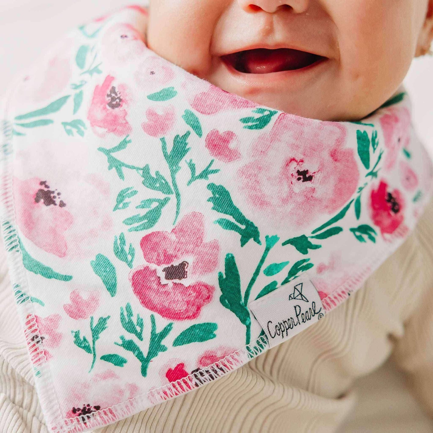 Copper Pearl - 4 Pack Baby Bandana Bibs - Bloom