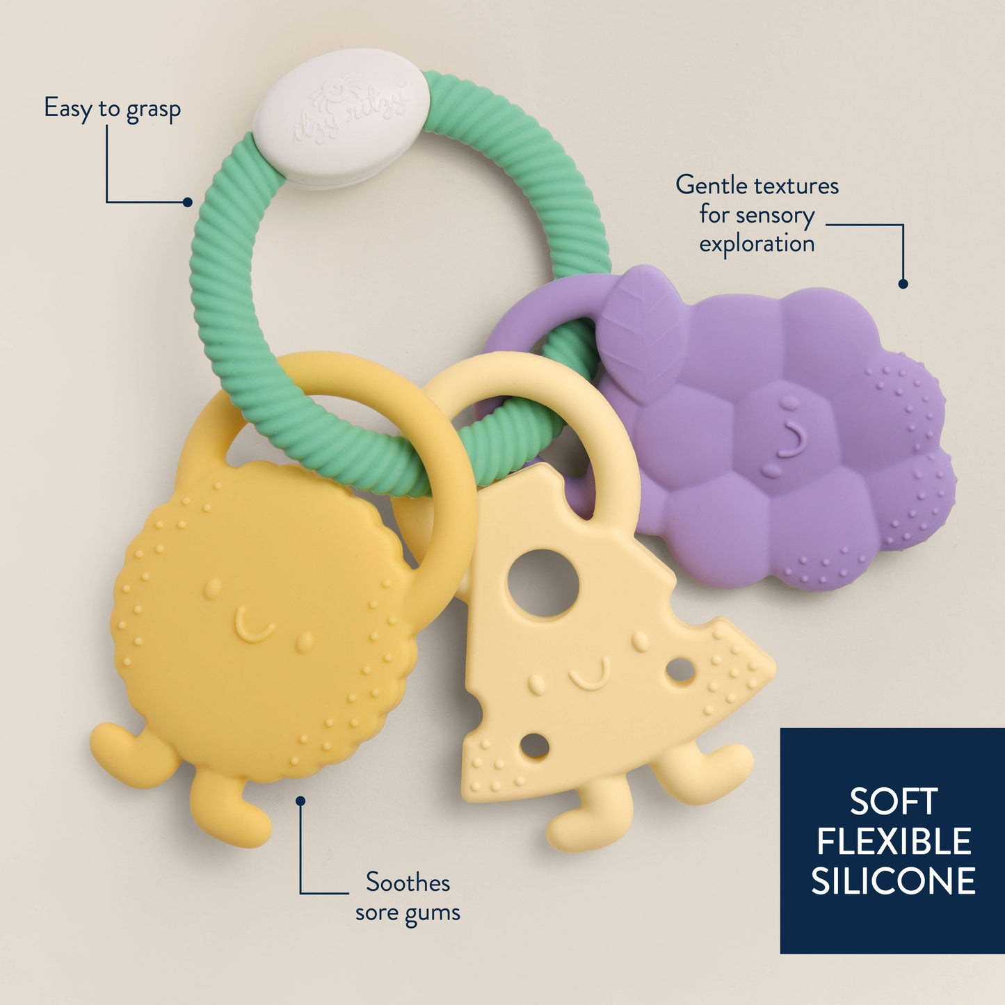 Itzy Ritzy - *NEW* Itzy Trio™ Multi-textured Silicone Teether Charcuterie