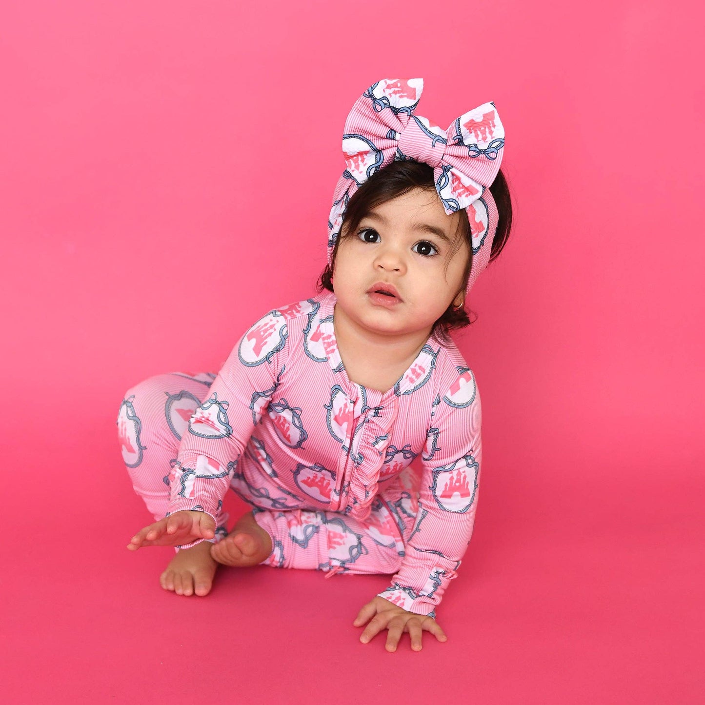 Maeve Castles RUFFLE ZIP Bamboo One Piece Baby Outfit