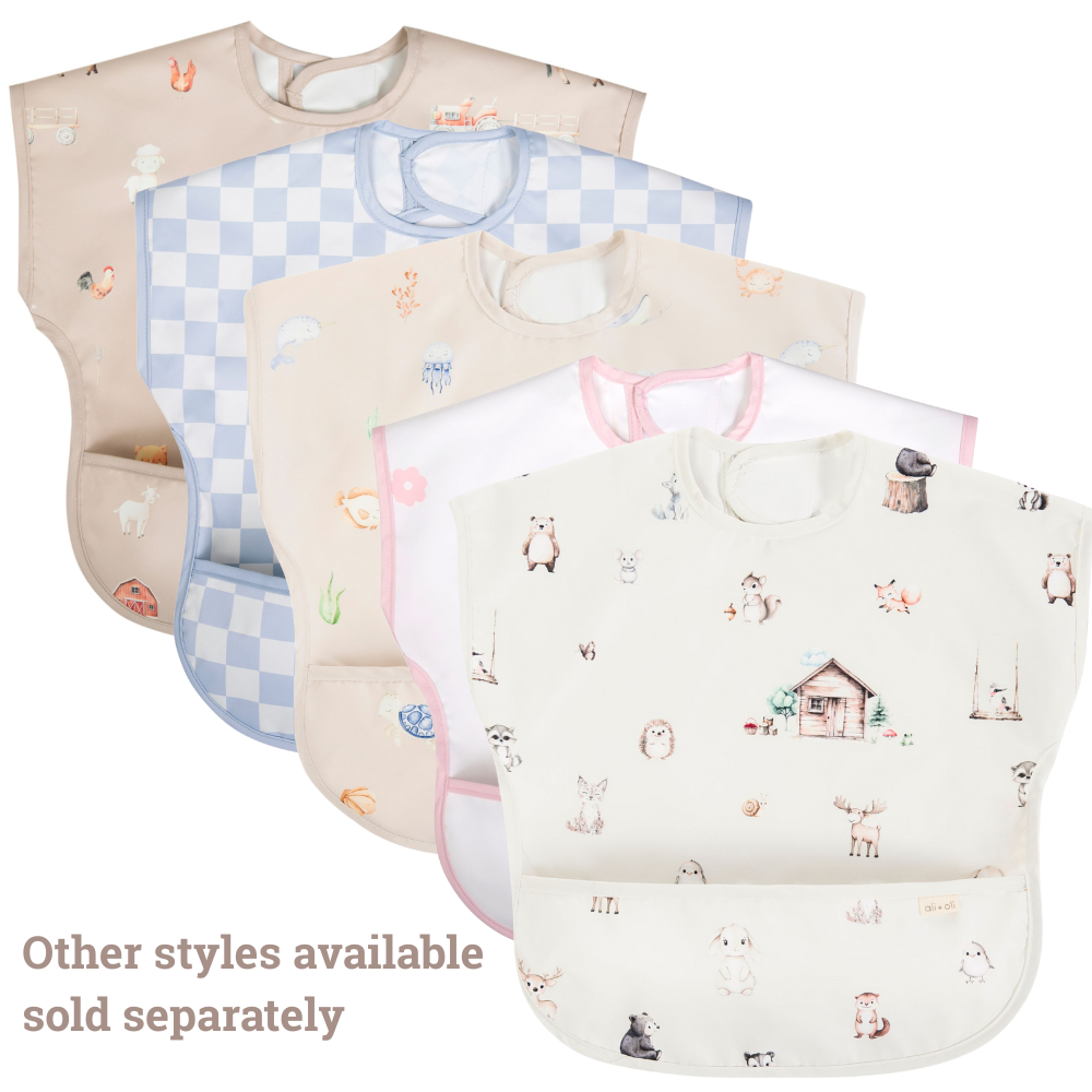 Ali+Oli - Smock Bib for Baby & Toddler Short Sleeve (Farm)