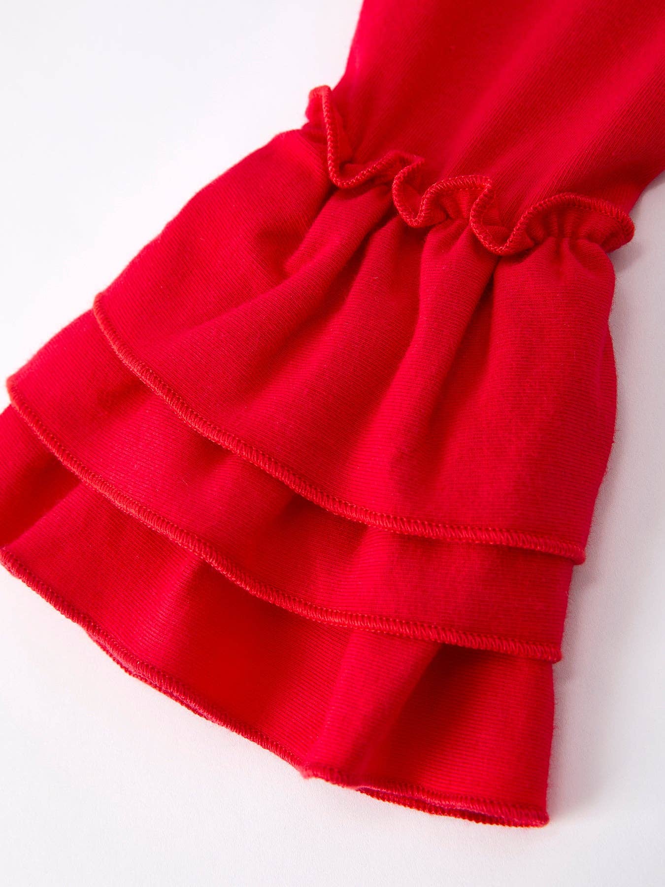 Baby Girls Valentine’s Bow Print Long Sleeve Ruffle Set