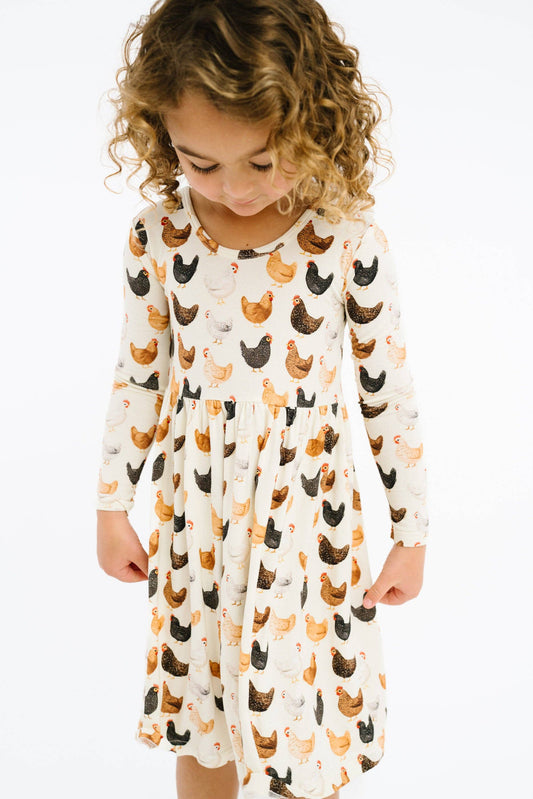 Little One Shop - Backyard Chickens Bamboo Dress