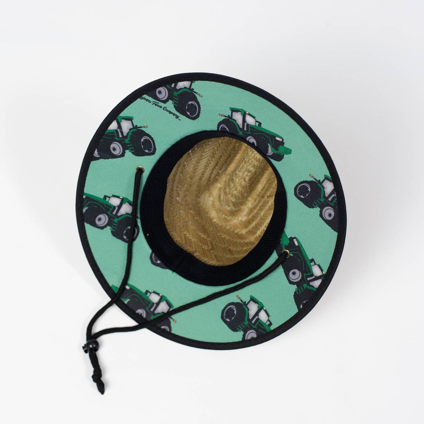 American Farm Company - Summer Green Tractor Kids Straw Hat