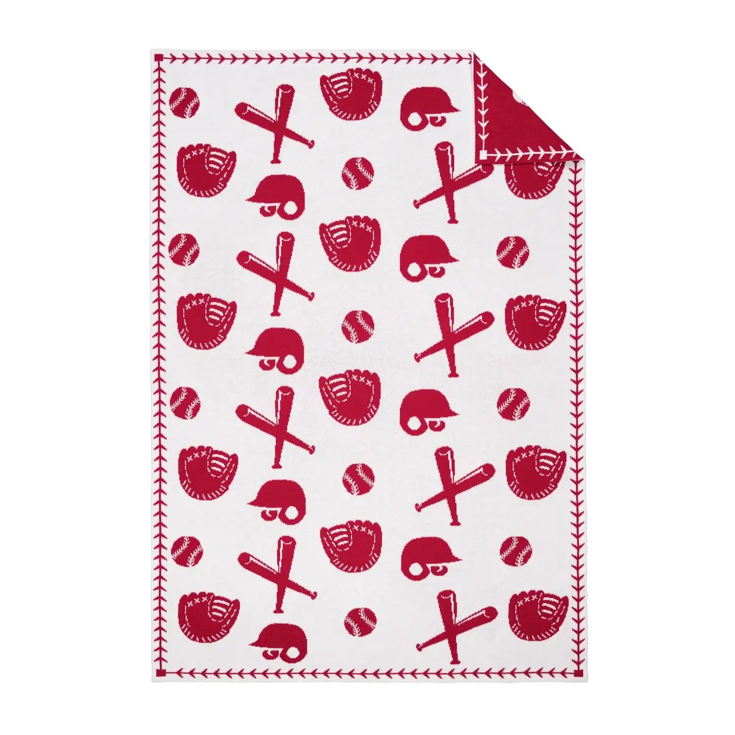SWaddle AN - Baseball Jacquard Knit Baby Blanket