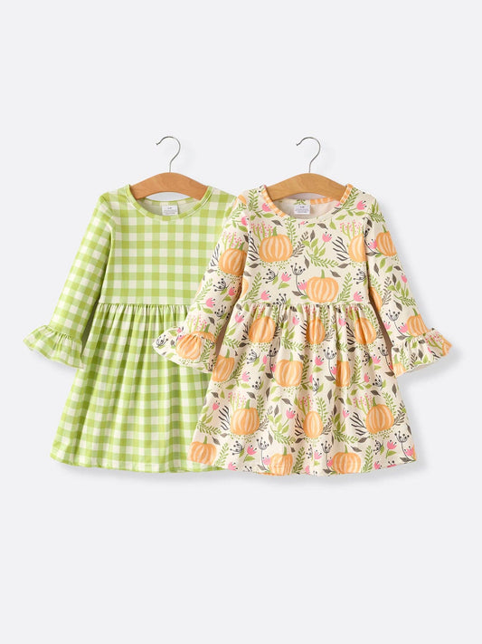 Fall Halloween Thanksgiving Girls Dress