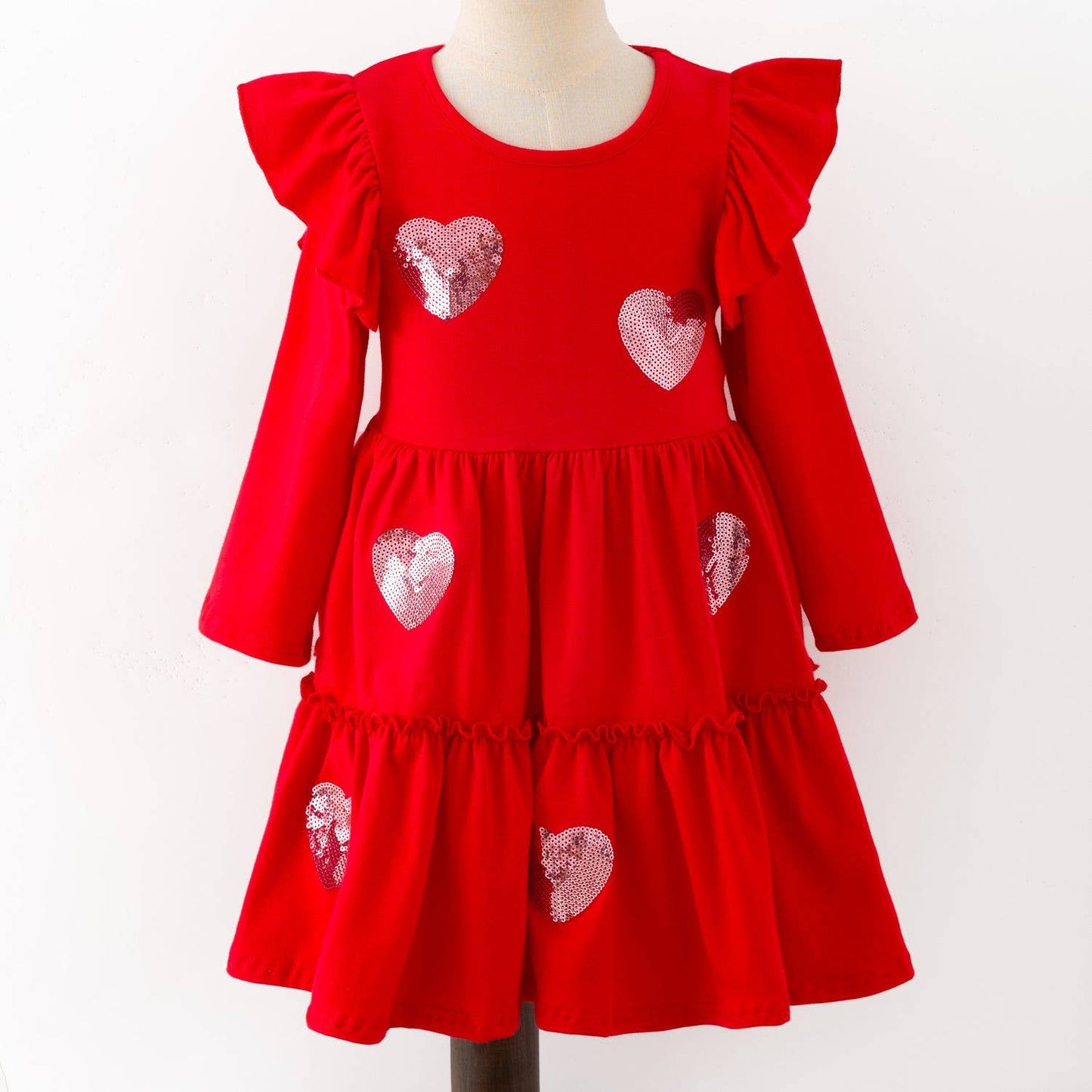 Heart Sequin Girls Dress