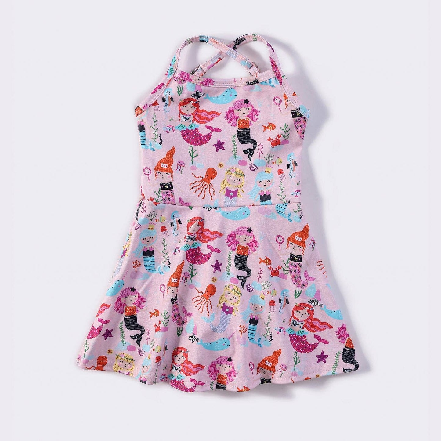 Mermaid Squad Athletic Girls Dress