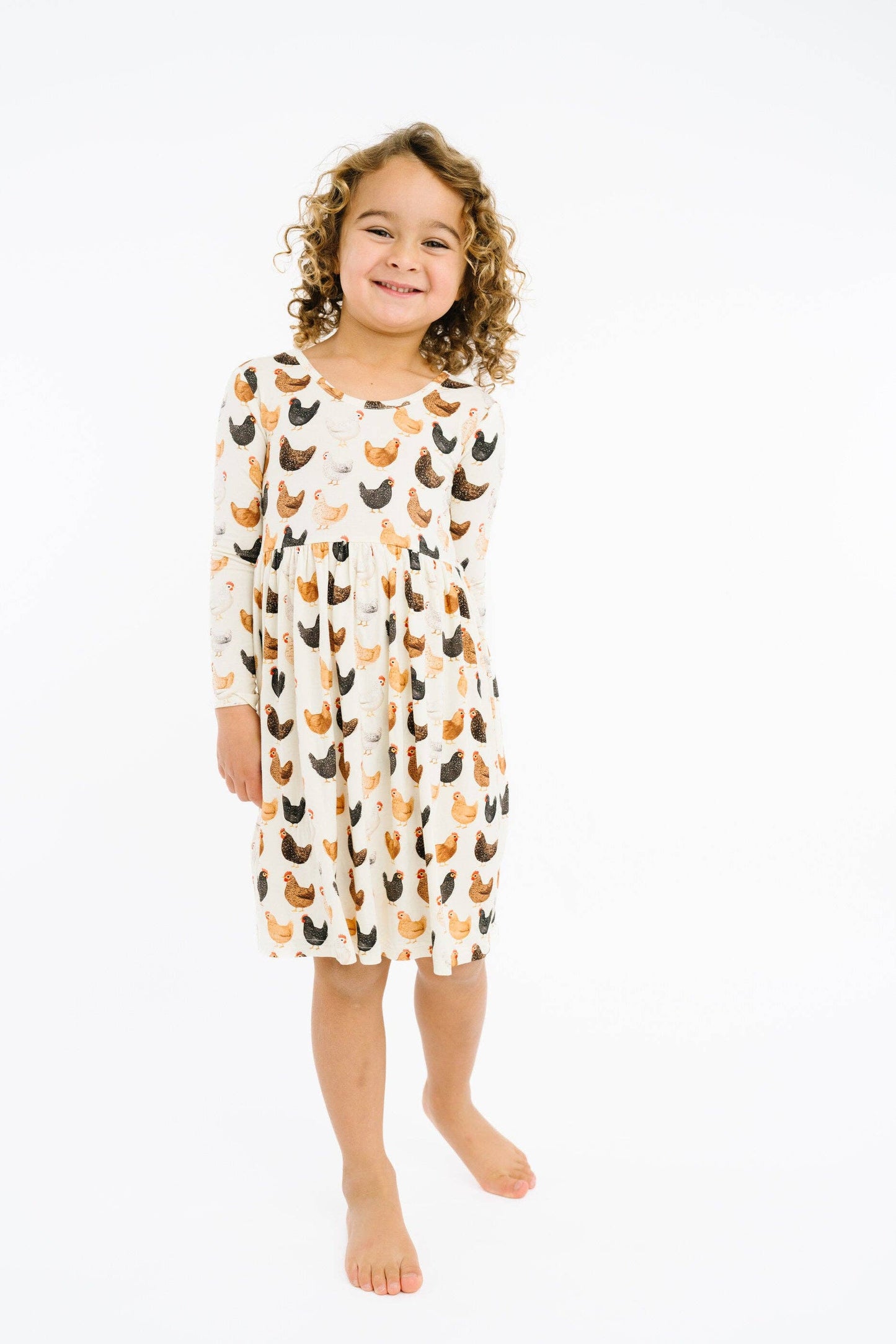 Little One Shop - Backyard Chickens Bamboo Dress