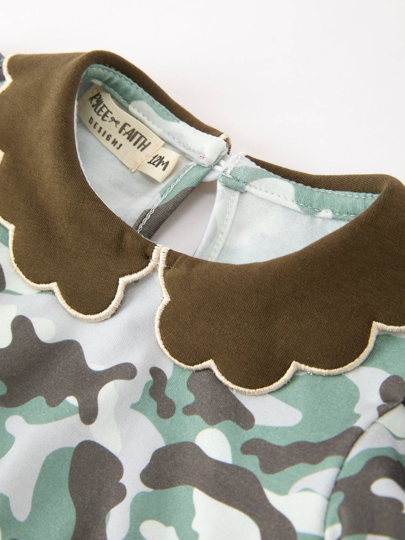 Rylee Faith Designs - Fall Camo Bow Girls Ruffle Bubble Romper