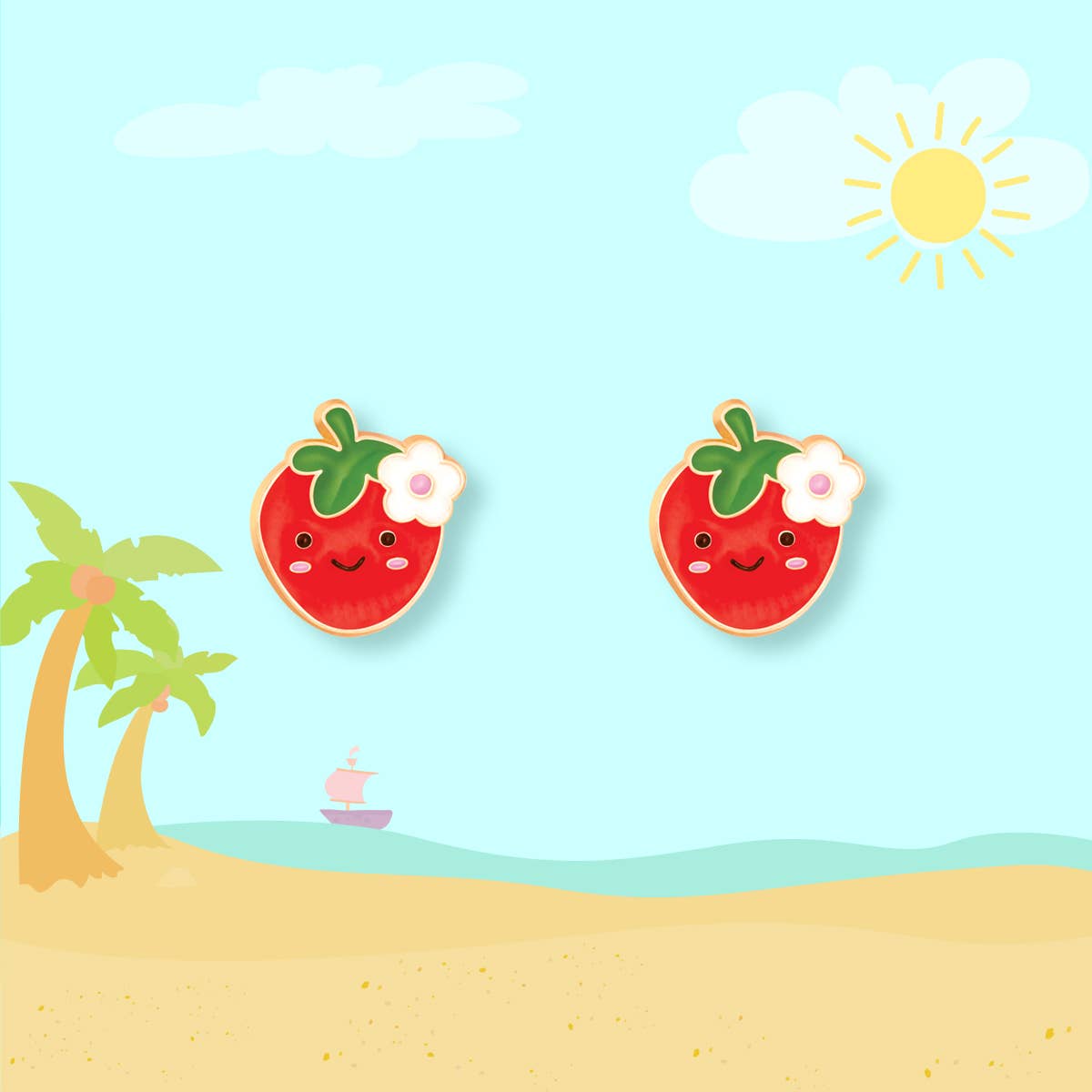 Girl Nation - You're Berry Cute Cutie Stud Earrings