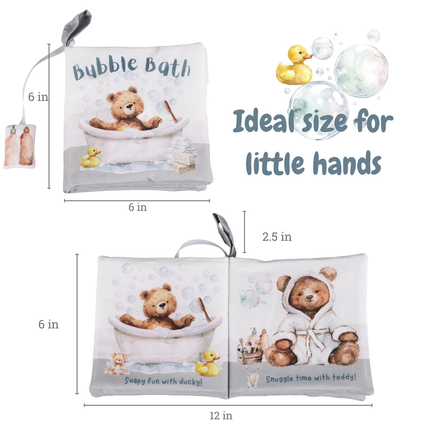 Ali+Oli - Bubble Bath 10-Page Crinkle Cloth Book for Babies & Toddlers