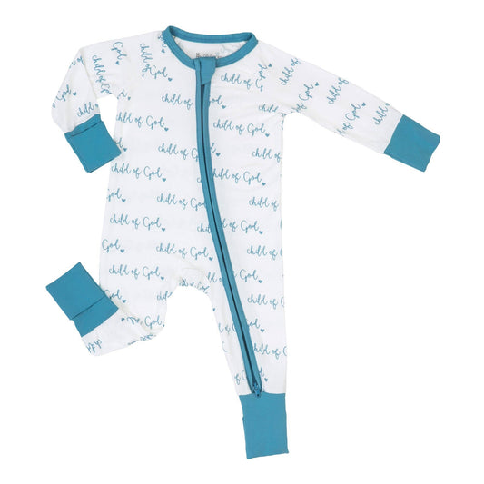 Child of God - Blue Zipper One Piece Pajama