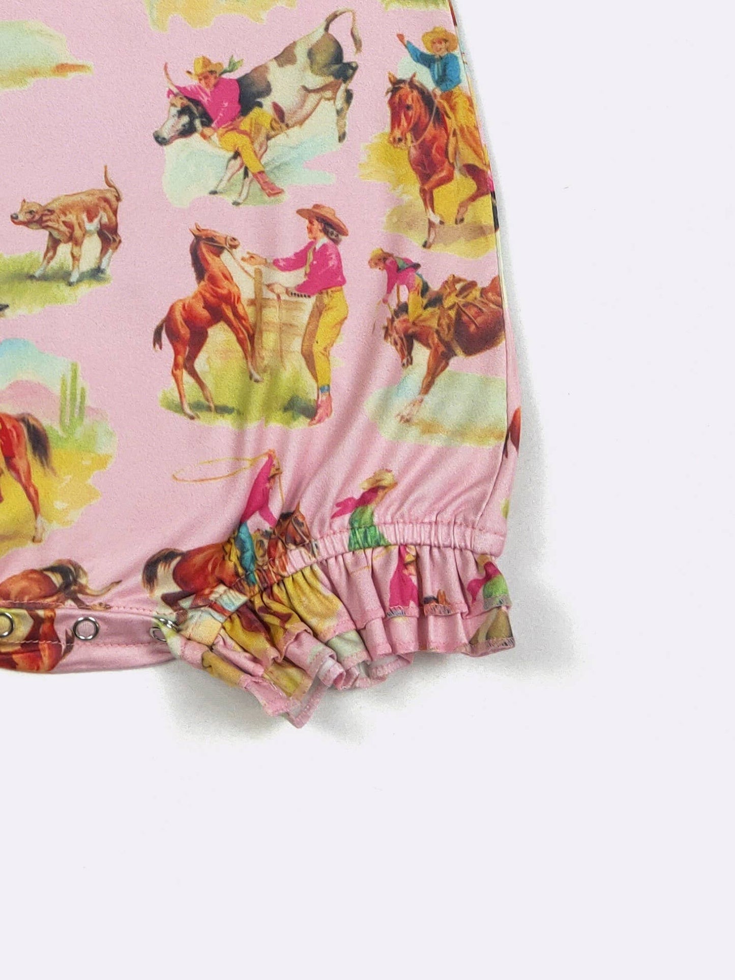 Clover Cottage - Pink Rodeo Baby Romper