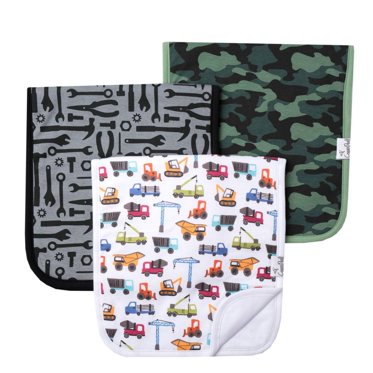 Copper Pearl - 3 Pack Premium Burp Cloths - Diesel