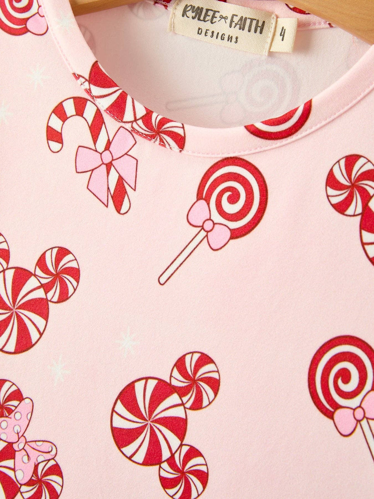 Christmas Peppermint Candy LS Twirl Dress