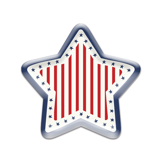 Stars and Stipes Star Shaped Plate (8 ct)