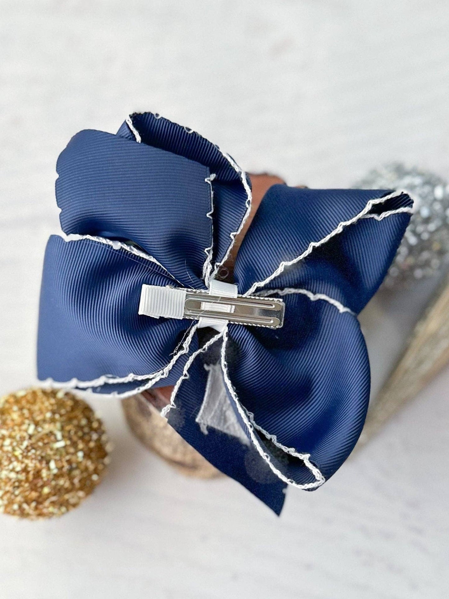 The Hair Bow Company - Nativity Scene Embroidered Hair Bow | Clip or Headband