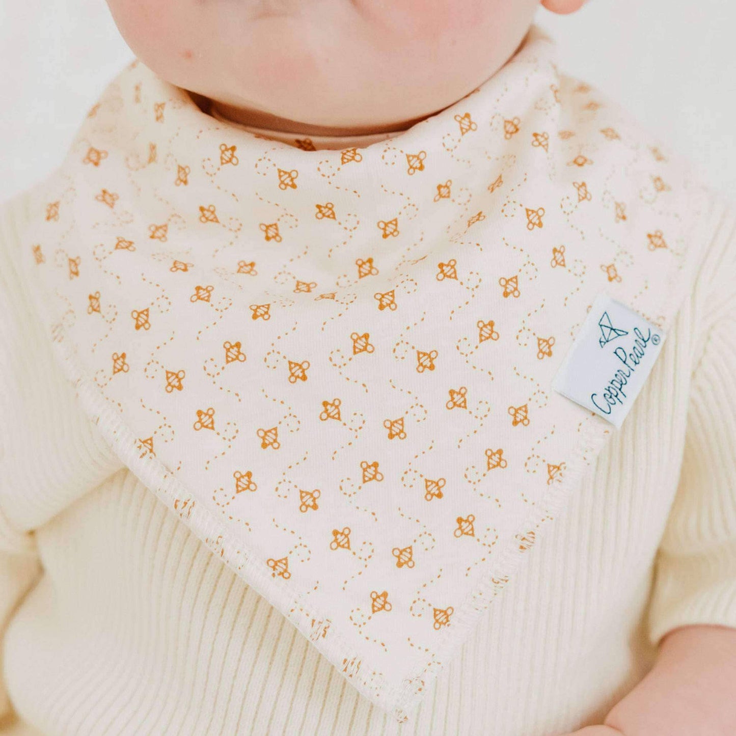 Copper Pearl - 4 Pack Baby Bandana Bibs - Eden