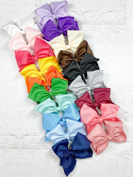 Texas Size Big Hair Bows - French Clip - 6.5"